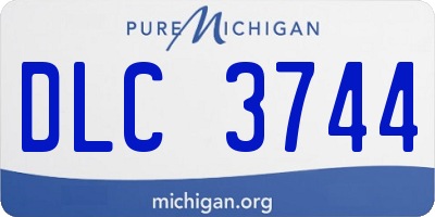 MI license plate DLC3744