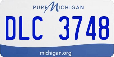 MI license plate DLC3748