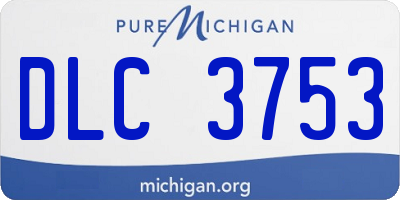 MI license plate DLC3753