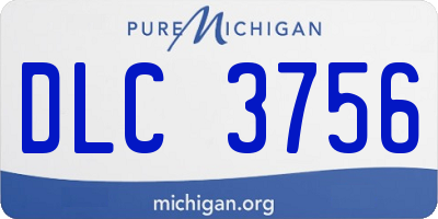 MI license plate DLC3756