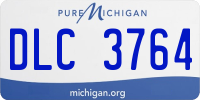 MI license plate DLC3764