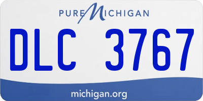 MI license plate DLC3767