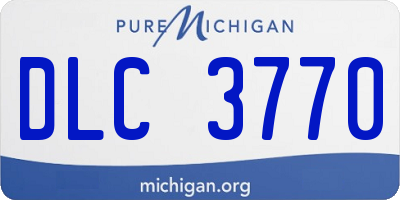 MI license plate DLC3770