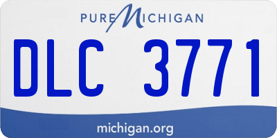 MI license plate DLC3771