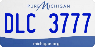 MI license plate DLC3777