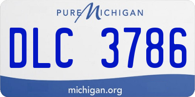 MI license plate DLC3786