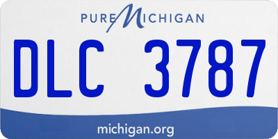 MI license plate DLC3787