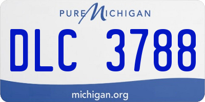 MI license plate DLC3788