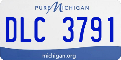 MI license plate DLC3791