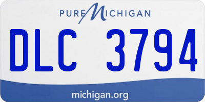 MI license plate DLC3794