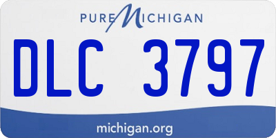 MI license plate DLC3797