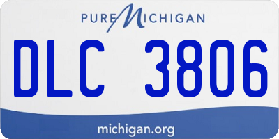 MI license plate DLC3806