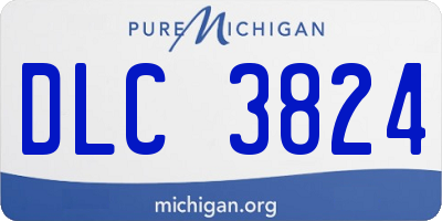 MI license plate DLC3824