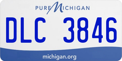 MI license plate DLC3846