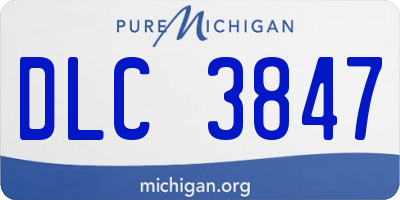 MI license plate DLC3847