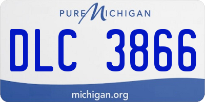 MI license plate DLC3866