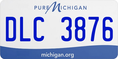 MI license plate DLC3876