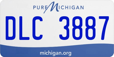 MI license plate DLC3887