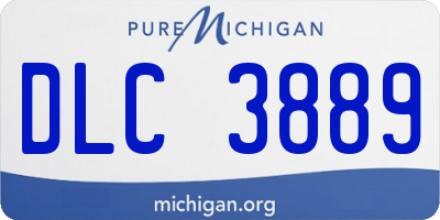 MI license plate DLC3889