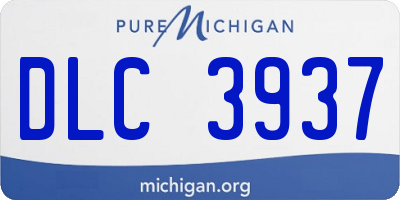 MI license plate DLC3937