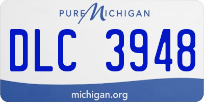 MI license plate DLC3948