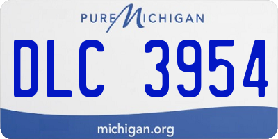 MI license plate DLC3954