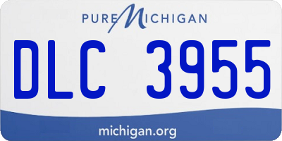 MI license plate DLC3955