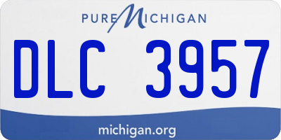 MI license plate DLC3957