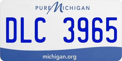 MI license plate DLC3965