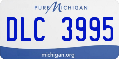 MI license plate DLC3995