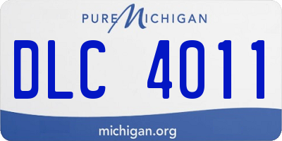 MI license plate DLC4011