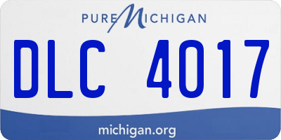MI license plate DLC4017