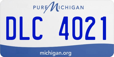 MI license plate DLC4021