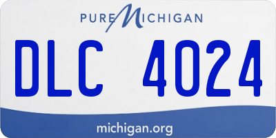 MI license plate DLC4024