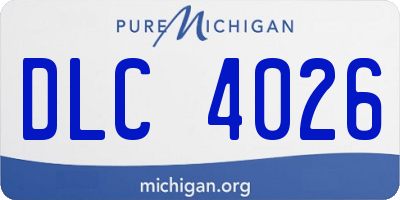 MI license plate DLC4026