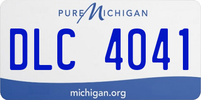 MI license plate DLC4041