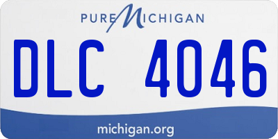 MI license plate DLC4046