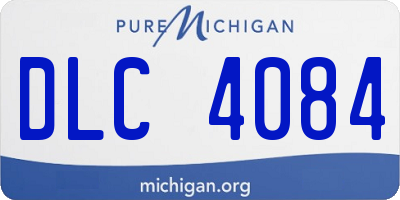 MI license plate DLC4084