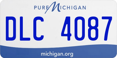 MI license plate DLC4087