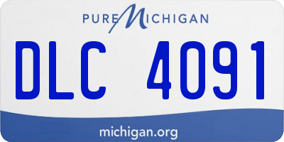 MI license plate DLC4091