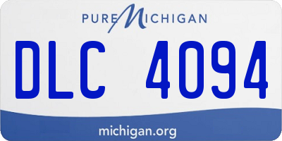 MI license plate DLC4094