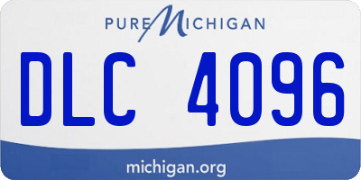 MI license plate DLC4096