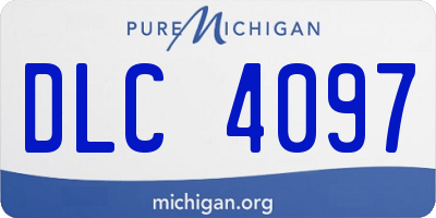 MI license plate DLC4097