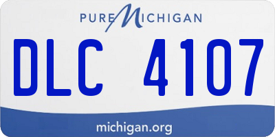 MI license plate DLC4107