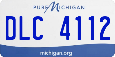 MI license plate DLC4112