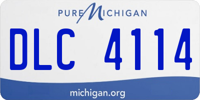 MI license plate DLC4114