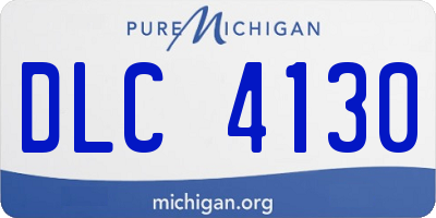 MI license plate DLC4130