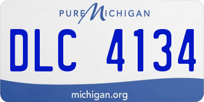 MI license plate DLC4134