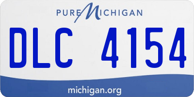 MI license plate DLC4154