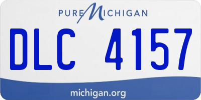 MI license plate DLC4157